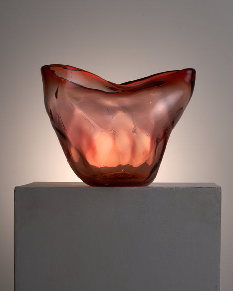 NINA NØRGAARD RUBY RED MOUTH BLOWN GLASS VASE