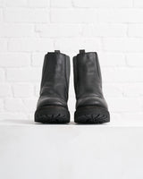 GUIDI, BLACK, FULL-GRAIN CHELSEA BOOTS