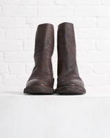 GUIDI, BROWN, FULL-GRAIN TEXAN LEATHER BOOT