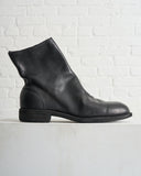GUIDI, 696X HORSE FULL GRAIN SIDE ZIP LOW BOOT, BLACK