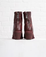 GUIDI, BURGUNDY, BACK-ZIP CUBAN HEEL LEATHER BOOTS