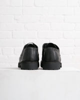 GUIDI, BLACK, VINTAGE DERBY SHOES