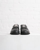 GUIDI, BLACK, VINTAGE DERBY SHOES