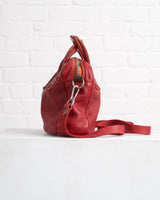 GUIDI, RED, LEATHER HANDBAG