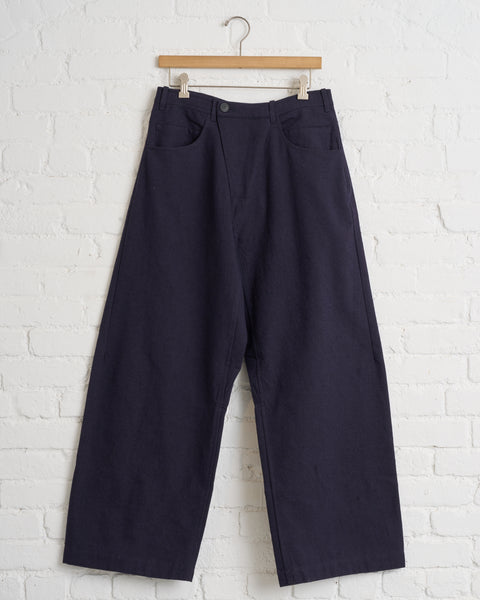 JAN JAN VAN ESSCHE OVERSIZED 6-POCKET DENIM STYLE TROUSERS