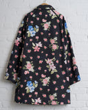 KONRAD, REVERSIBLE COAT JOSEPH, BLACK WITH HAND ILLUSTRATION
