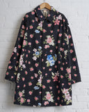 KONRAD, REVERSIBLE COAT JOSEPH, BLACK WITH HAND ILLUSTRATION