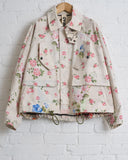 KONRAD, REVERSIBLE JACKET FLORIAN, BEIGE WITH HAND ILLUSTRATION