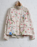 KONRAD, REVERSIBLE JACKET FLORIAN, BEIGE WITH HAND ILLUSTRATION