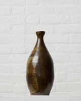 KOSI VASE BROWN GREEN GLAZE