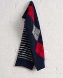 LA FETICHE, AW26-ETIENNE, ARGYLE STRIPED SCARF