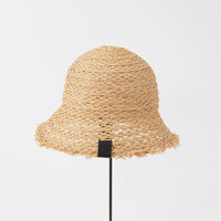 MATURE HA, RAFFIA MESH BRAID HAT