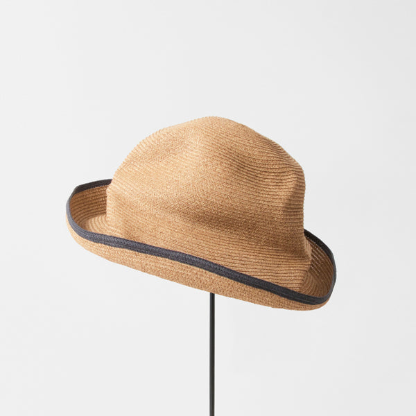 MATURE HA, BOXED HAT 11 CM BRIM SWITCH COLOR LINE EDGE