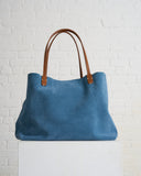 MASSIMO PALOMBA, REGINA CALF LEATHER SUEDE BAG, IRIS