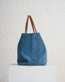 MASSIMO PALOMBA, REGINA CALF LEATHER SUEDE BAG, IRIS