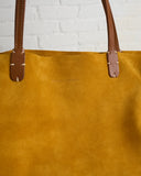 MASSIMO PALOMBA, REGINA CALF LEATHER SUEDE BAG, SUNFLOWER