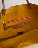 MASSIMO PALOMBA, REGINA CALF LEATHER SUEDE BAG, SUNFLOWER