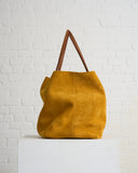 MASSIMO PALOMBA, REGINA CALF LEATHER SUEDE BAG, SUNFLOWER