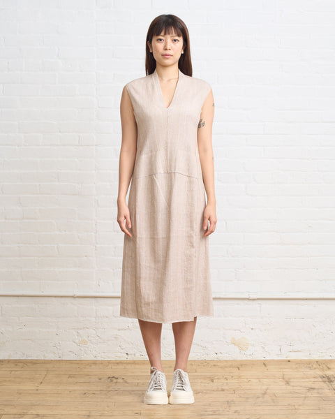 BOBOUTIC DRESS NATUAL WITH FRONT POCKETS