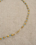 GOODMAN MORRIS, AQUAMARINE BEAD NECKLACE