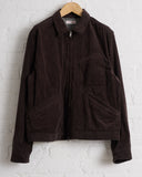 NICENESS, S.JETT JACKET, COTTON SILK BROWN CORDUROY