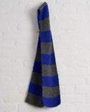NITTO, RAGAZZO BRUSHED CASHMERE SCARF, ELECTRIC BLUE/GREY