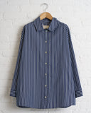 NITTO, STRIPED BUTTON UP, BLUE