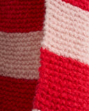 NITTO, RAGAZZO BRUSHED CASHMERE SCARF, RED/BABY PINK
