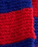 NITTO, RAGAZZO BRUSHED CASHMERE SCARF, RED/ELECTRIC BLUE