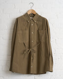 NOMAT, COTTON TIED SHIRT, OLIVE GREEN