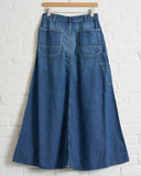ORSLOW, COTTON MAXI SKIRT, DENIM USED
