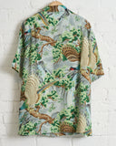 ORSLOW, PRINTED PEACOCK RAYON SHIRT