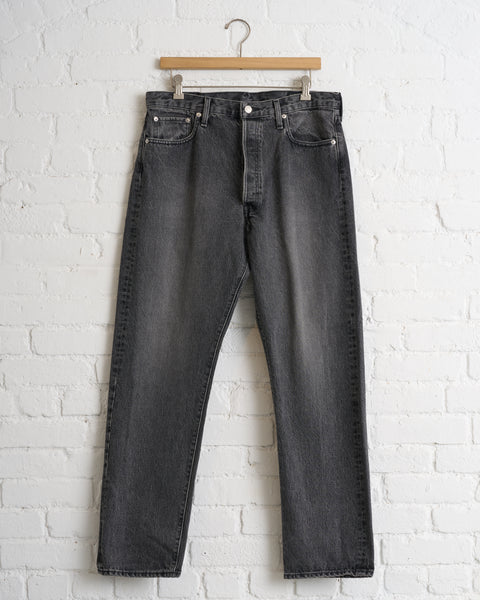 ORSLOW, BLACK STONEWASH 105 JEANS