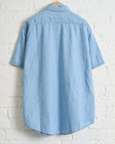 ORSLOW, COTTON CHAMBRAY SHORT SLEEVE SHIRT