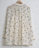 PÉRO, HKWPSR01, SHIRT, IVORY AND BLUE DETAIL