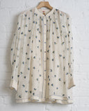 PÉRO, HKWPSR01, SHIRT, IVORY AND BLUE DETAIL