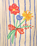 PERO, SILK WOVEN DRESS, STRIPED FLORAL