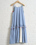 PERO, DLWPDSGT01, SILK WOVEN DRESS, PINSTRIPE