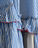 PERO, DLWPDSGT01, SILK WOVEN DRESS, PINSTRIPE