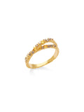 CARINA HARDY, 18K PAVE DOUBLE ARCH RING