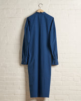 SALVATORE PICCOLO, LONG SHIRT DRESS, NAVY