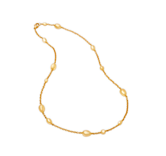 CARINA HARDY, NV03Y SHOWERS NECKLACE RECYCLED 18KYG WITH FRESH WATER PINK PEARLS AND DIAMONDS NECKLACE 18 INCH CHAIN, 06.30.25