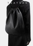 TSATSAS, XELA DRAWSTRING BACKPACK CALFSKIN LEATHER, 06.17.26