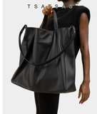 TSATSAS, FABER TWO XL TOTE BAG W. SHOULDER STRAP CALFSKIN LEATHER, 06.17.26