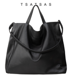 TSATSAS, FABER TWO XL TOTE BAG W. SHOULDER STRAP CALFSKIN LEATHER, 06.17.26
