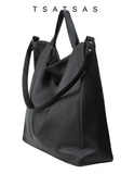 TSATSAS, FABER TWO XL TOTE BAG W. SHOULDER STRAP CALFSKIN LEATHER, 06.17.26