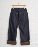 SOFIE D' HOORE JEANS WITH TURNED-UP EDGES WOVEN BLUE