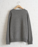 SOFIE D'HOORE, V-NECK PULLOVER LONG SLEEVES, GREY MELANGE