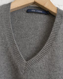 SOFIE D'HOORE, V-NECK PULLOVER LONG SLEEVES, GREY MELANGE