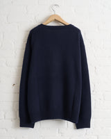 SOFIE D'HOORE, V-NECK PULLOVER LONG SLEEVES, MIDNIGHT